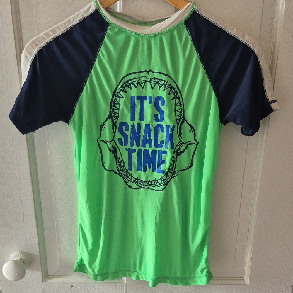 OshKosh B'gosh Green and Blue Kids Swim Rashguard